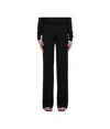Totême Black Wide Knit Trousers In Black