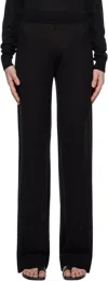 Totême Black Wide Knit Trousers In Black 001