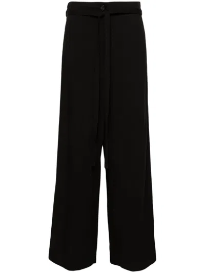 Totême Tie-waist Fluid Trousers In Black
