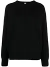 Totême Crewneck Knit Long Sleeves In Black