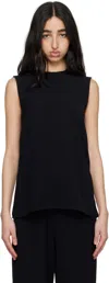 Totême Sleeveless Woven Stripe Top In Black 001