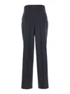 Totême Blue Tailored Pinstriped Trousers In Blue