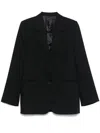 Totême Tailored Pinstriped Suit Jacket Navy In Blue