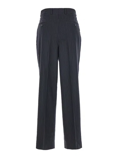 Totême Blue Tailored Pinstriped Trousers