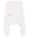 Totême Toteme Ecru Knitted Cape In Neutrals
