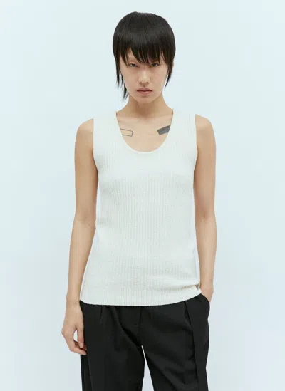 Totême Toteme Women Bouclé Knit Tank Top In White