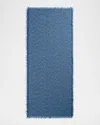 Totême Boucle Linen Sarong In Azure White 294