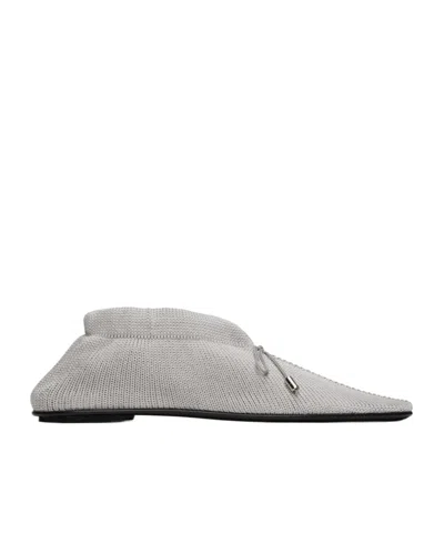 TOTÊME BOW-DETAIL KNITTED BALLERINA SHOES