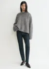 Totême Boxy Alpaca Knit Dark Grey Melange In Dark Grey Melange