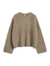Totême Boxy Alpaca Knit Marsh In Grey