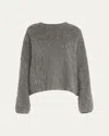 Totême Boxy Alpaca Knit Dark Grey Melange In Dark Grey