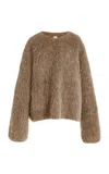 Totême Boxy Alpaca-knit Sweater In Beige