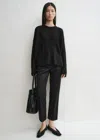Totême Biella Round-neck Sweater In Black Alpaca In Black