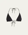 Totême Braid-tie Triangle Bikini Top In Black