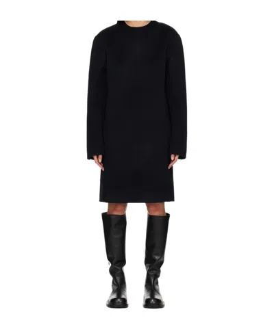 Totême Broad Midi Dress In Black