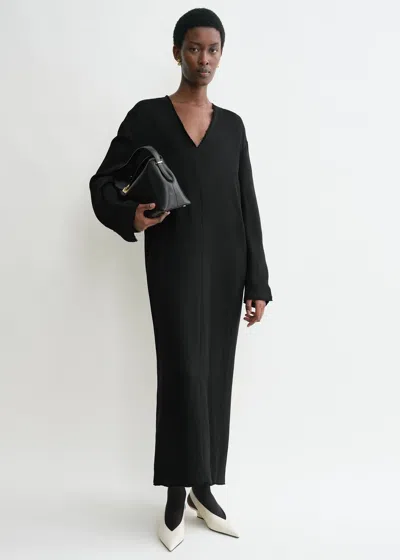 Totême Broad Sablé Dress Black