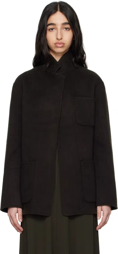 TOTÊME BROWN PATCH POCKET DOUBLÉ JACKET
