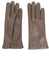Totême Leather Gloves In Brown