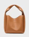 Totême Bucket Bag In Pebble Grain Leather In Tan
