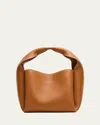 Totême Leather Bucket Bag In Tan