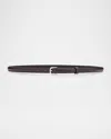 Totême Thin Leather Trouser Belt Bark In Bark 213