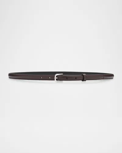 TOTÊME BUCKLE LEATHER SKINNY BELT