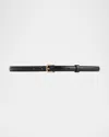 Totême Thin Leather Trouser Belt Black In Black