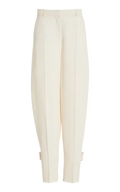 Totême Buckled Slouch Trousers In Ecru 116