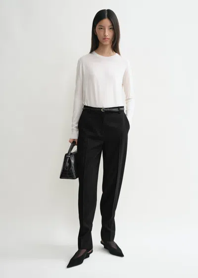 Totême Buckled Slouch Trousers Black