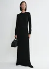 Totême Cable Knit Dress Black In Black
