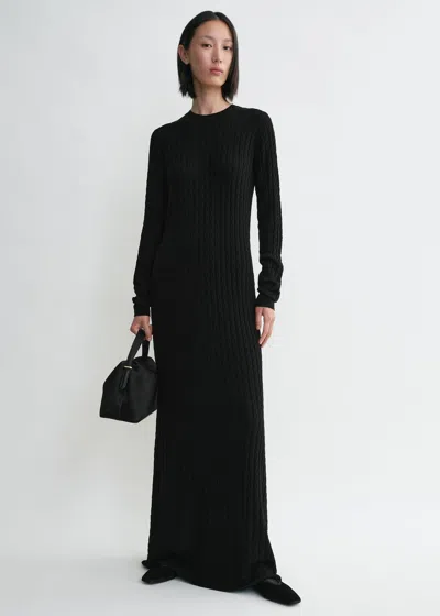 Totême Cable Knit Dress Black