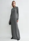 Totême Cable Knit Dress Grey Melange