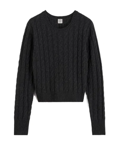 Totême Cable-knit Jumper In Black