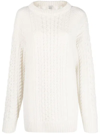 Totême Cable-knit Jumper In White