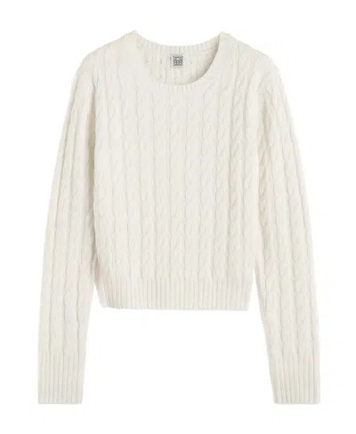 Totême Cable-knit Jumper In White