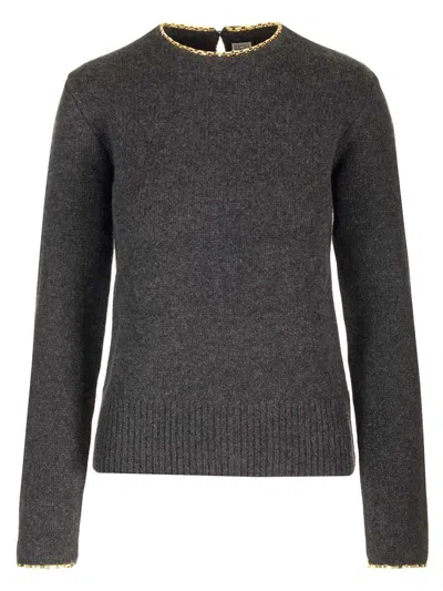 Totême Cadena Ribbed-knit Jumper In Grey