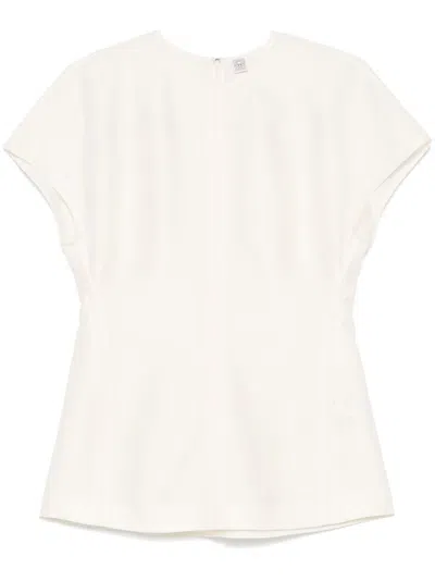Totême Cap-sleeve Top In Neutral