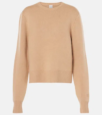 Totême Cashmere And Wool-blend Sweater In Beige