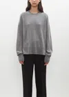 Totême Cashmere Crewneck Sweater In Grey Melange