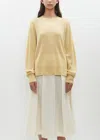 Totême Cashmere Crewneck Sweater In Soft Yellow