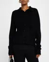 Totême Cashmere Knit Button-front Cardigan In Black