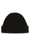 Totême Wide-ribbed Cashmere Beanie In Black