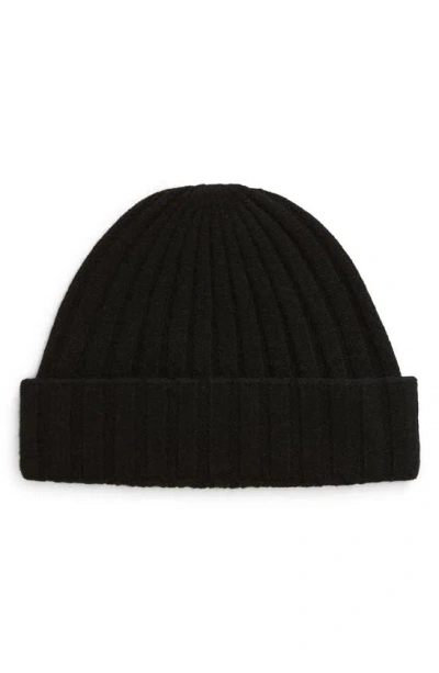 Totême Wide-ribbed Cashmere Beanie In Black
