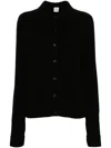 Totême Shirt-collar Cashmere Cardigan In Black