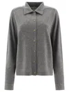 Totême Grey Shirt With Raglan Sleeves In Cashmere Woman