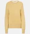 Totême Toteme Cashmere Crewneck Sweater In Soft Yellow