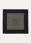 Totême Centered Monogram Silk Scarf Black In Black Monogram