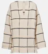 Totême Checked Cotton And Linen-blend Canvas Tunic In White