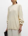 Totême Oversized Cotton-blend Chenille-knit Sweater In Natural