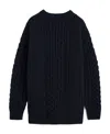 Totême Chunky Cable-knit Wool Jumper In Black
